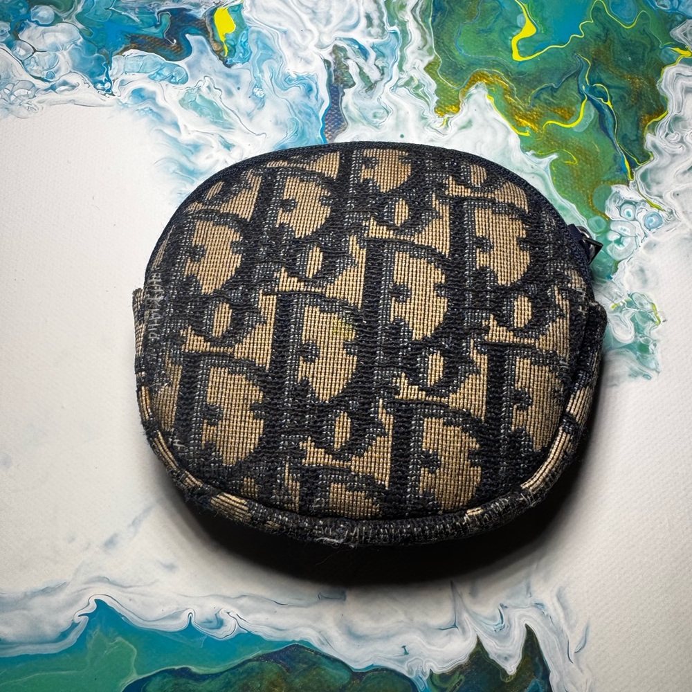 Dior Black and Tan Monogram Wallet